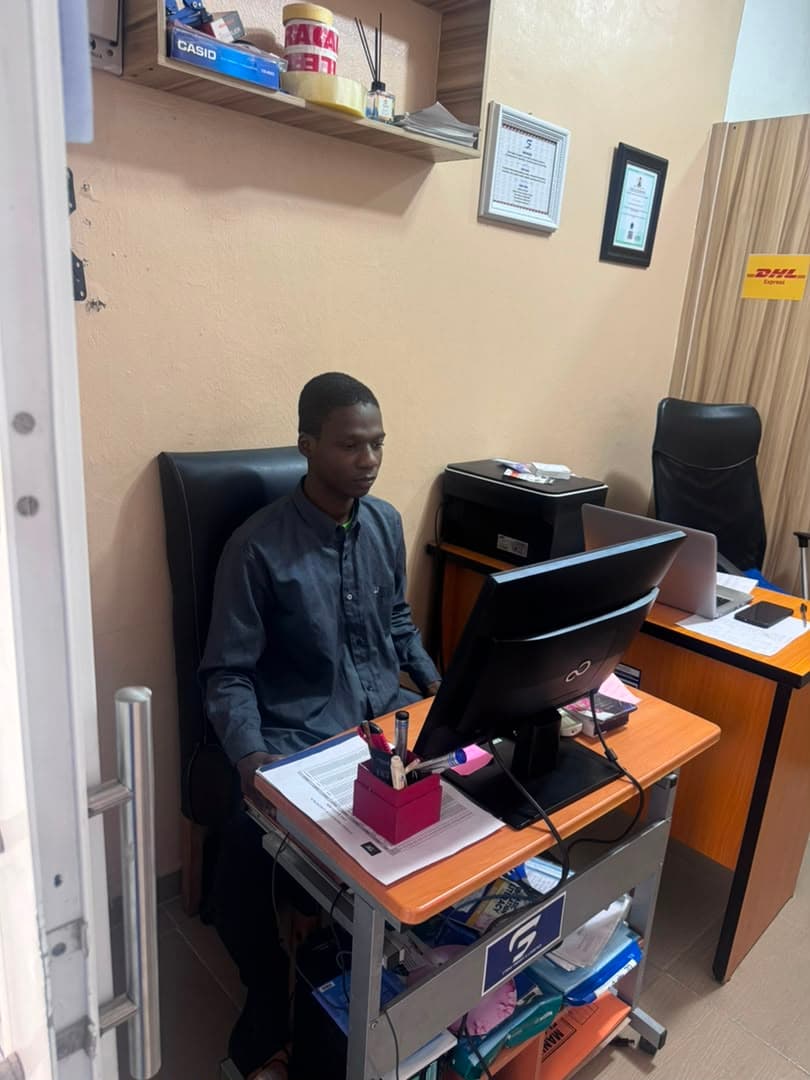 Inside the Strike Freight & Logistics office in Ogba, Lagos